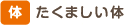 体 たくましい体